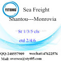 Shantou Port LCL Consolidation To Monrovia